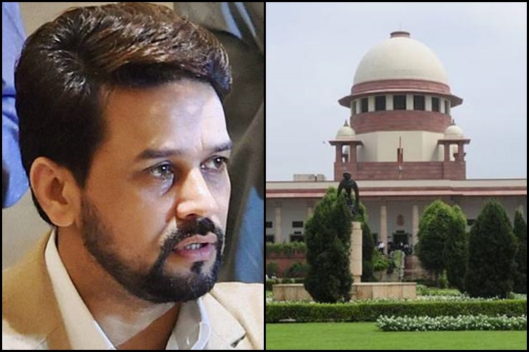Anurag Thakur tenders unconditional apology in Supreme Court Anurag Thakur tenders unconditional apology in Supreme Court