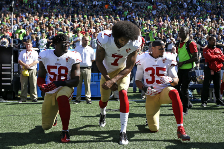 Colin Kaepernick protest against racial oppression and inequality in USA