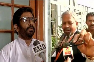 Shiv Sena MP Ravindra Gaikwad (L) Shivkumar (R)