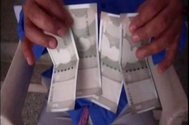 Currency notes with missing Mahatma Gandhi's image