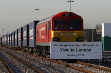 The first rail freight train from China to the UK (Photo: Reuters)