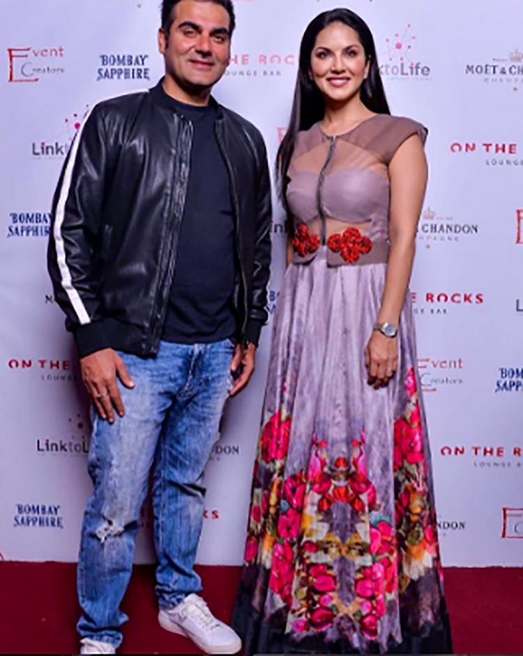 Sunny Leone with Arbaaz Khan at a charity event