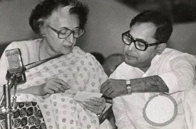 Indira Gandhi and Pranab Mukherjee