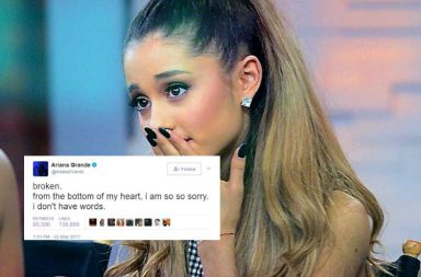 Ariana Grande, Ariana Grande tweet regarding blast