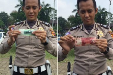 Indonesian policeman performs magic