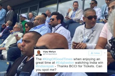 Vijay Mallya at the India vs Pakistan match