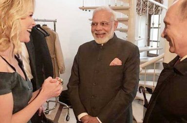 Narendra Modi with Megyn Kelly (Screen grab from the NBC news report )