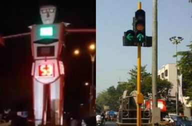 Traffic robot in Indore
