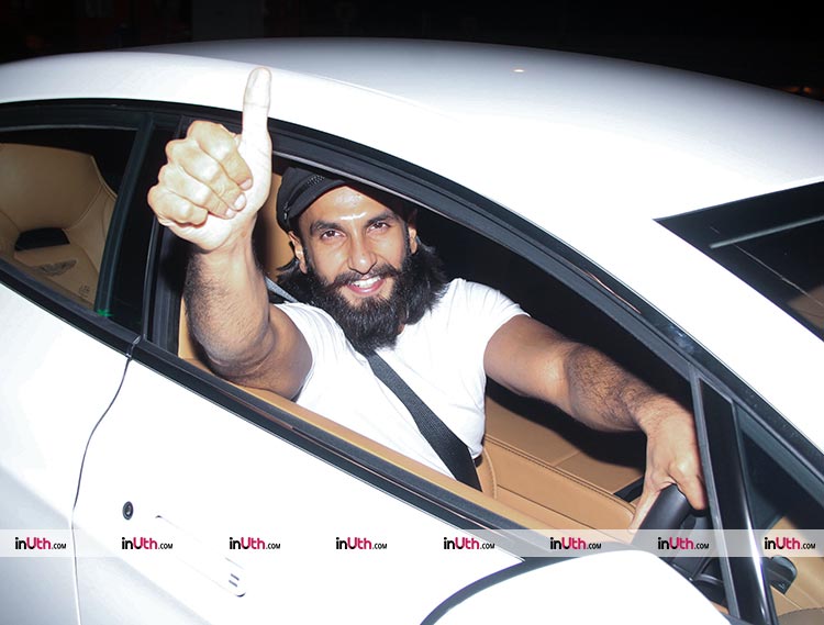 Ranveer Singh in his brand new car