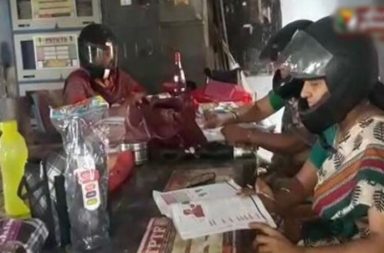 Teachers of a Telangana school are coming to classes wearing helmets