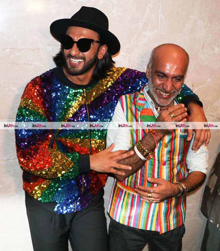 Ranveer Singh with Manish Arora at Lakme Fashion Week 2017