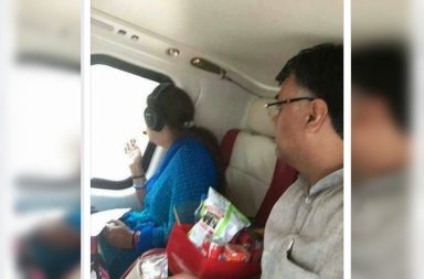 Rajasthan CM Vasundhara Raje conducts aerial survey with packet of chips and coldrinks