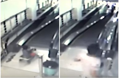 Caught on Camera: Toddler falls from escalator in Hyderabad mall, seriously injured